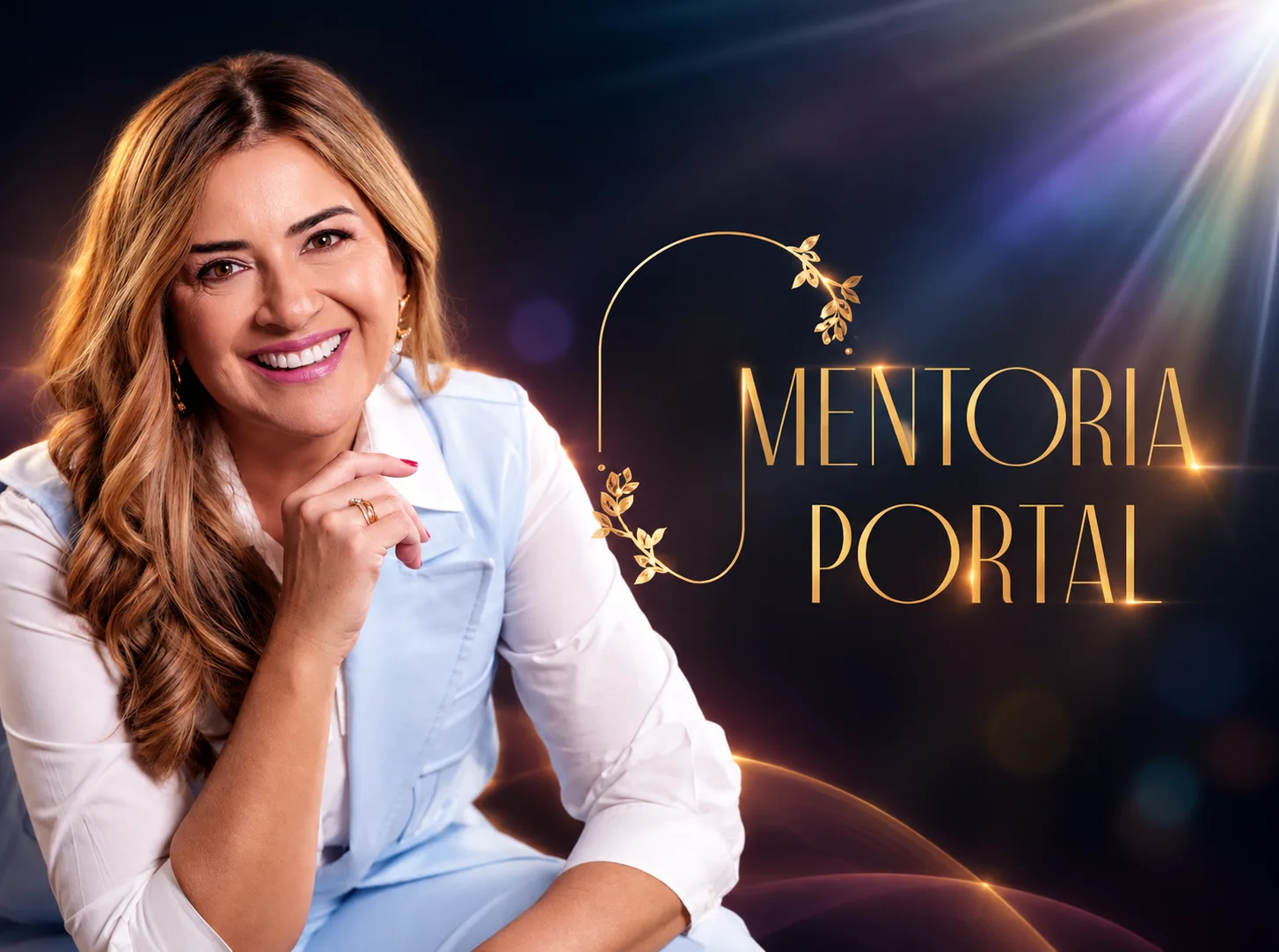Val Justo com blazer rosa em frente a prédios