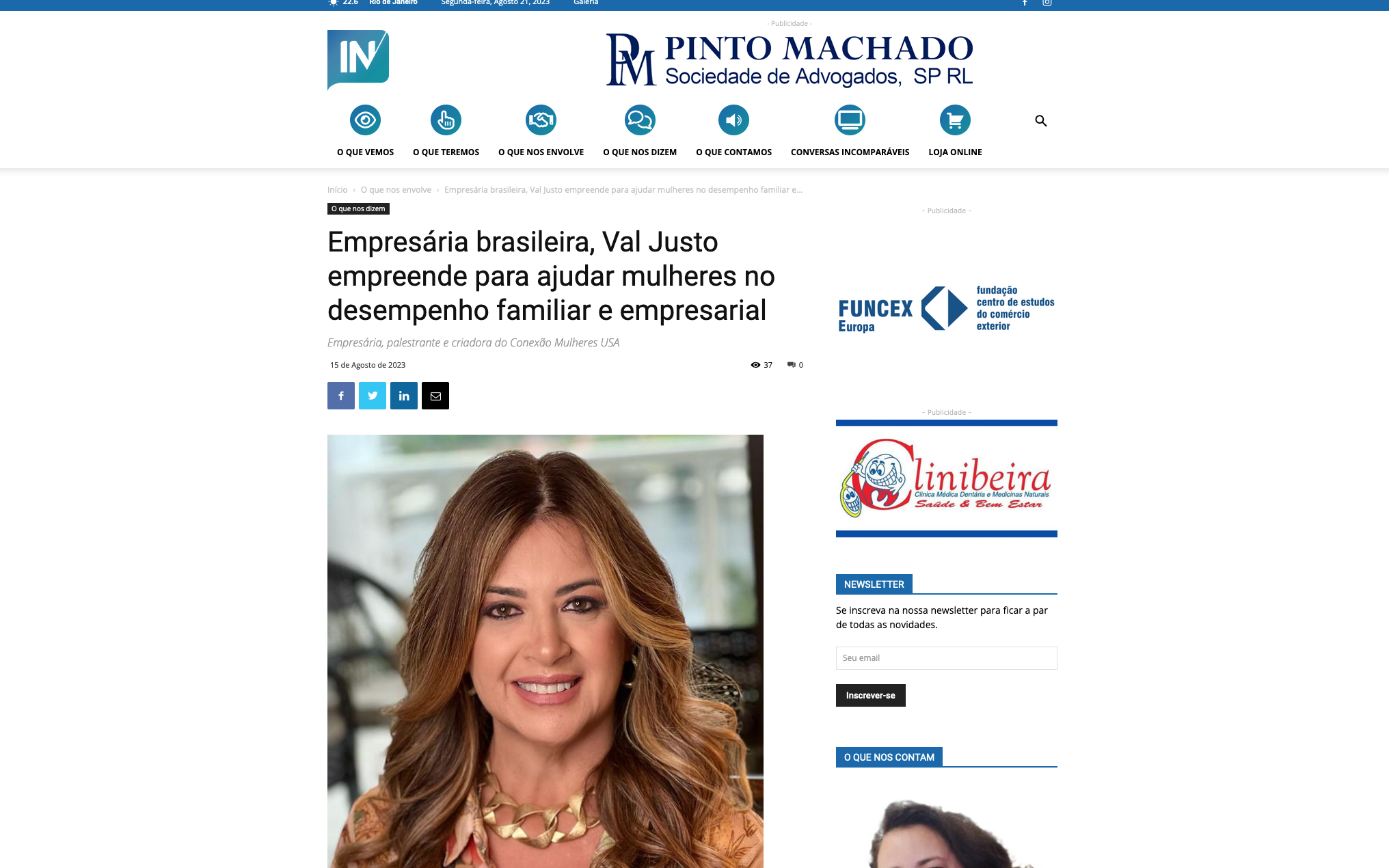 Leia mais sobre o artigo Empresária brasileira, Val Justo empreende para ajudar mulheres no desempenho familiar e empresarial